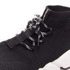 Men's Balenciaga Speed white red logo laced sock sneakers