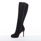 Women's Christian Louboutin veau velour suede platform boots