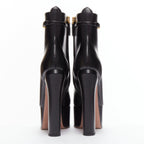 Women's Valentino Tango leather gold buckle platform boots