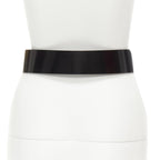 Dior minimal logo metal bar smooth calfskin wide belt