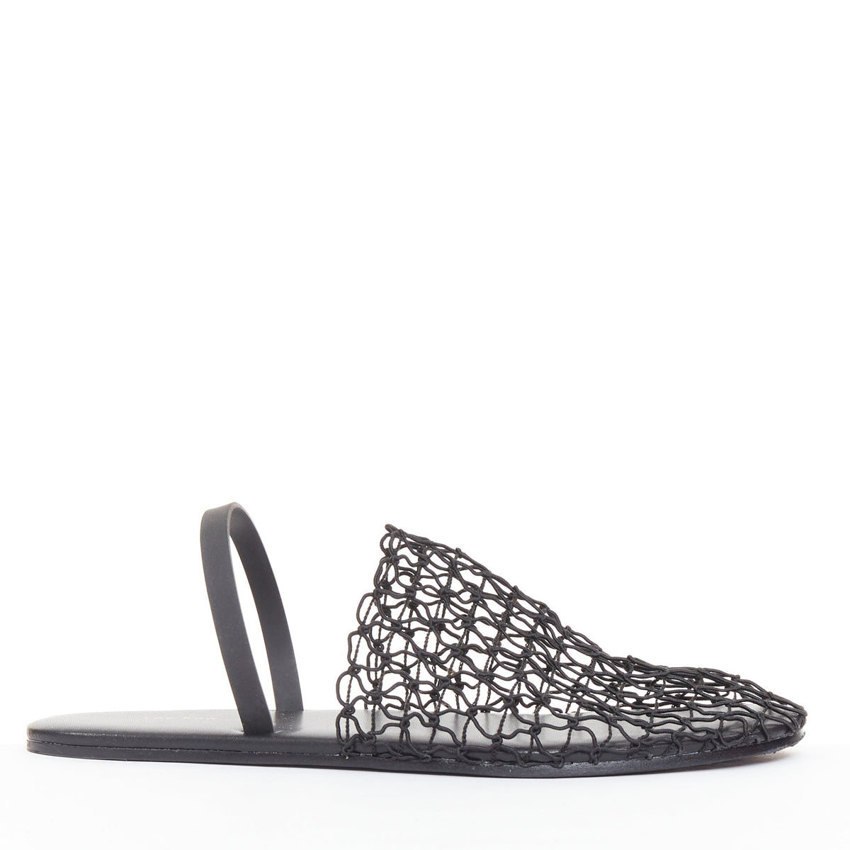 Women's The Row Macrame Net fabric mesh slingback flat shoes