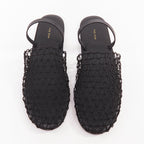 Women's The Row Macrame Net fabric mesh slingback flat shoes