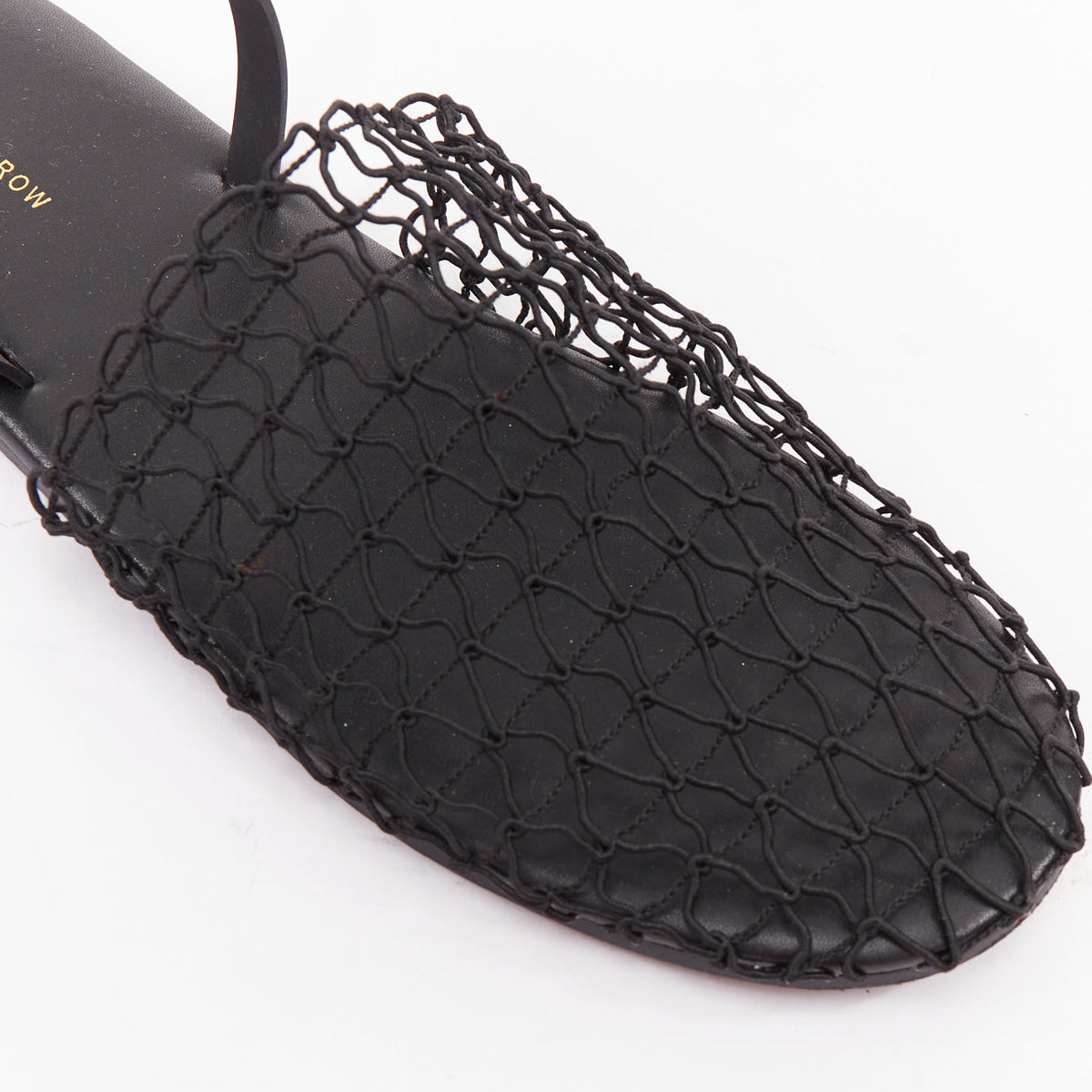 Women's The Row Macrame Net fabric mesh slingback flat shoes