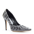 Women's Off-White Jimmy Choo black satin transparent ruche pumps