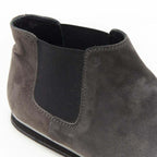 Women's Tod's No Code dark grey suede flat ankle bootie