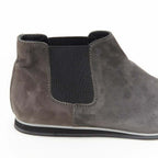 Women's Tod's No Code dark grey suede flat ankle bootie
