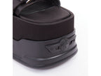 Women's Versace Black satin silk silver Medusa sandals