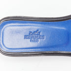 Women's Hermes Oran H logo beaded blue insole sandals