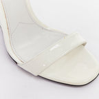 Women's Prada Flame Wedge white neon green patent Fire heel sandals