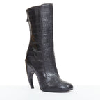 Women's Givenchy curved horn heel black ankle boots