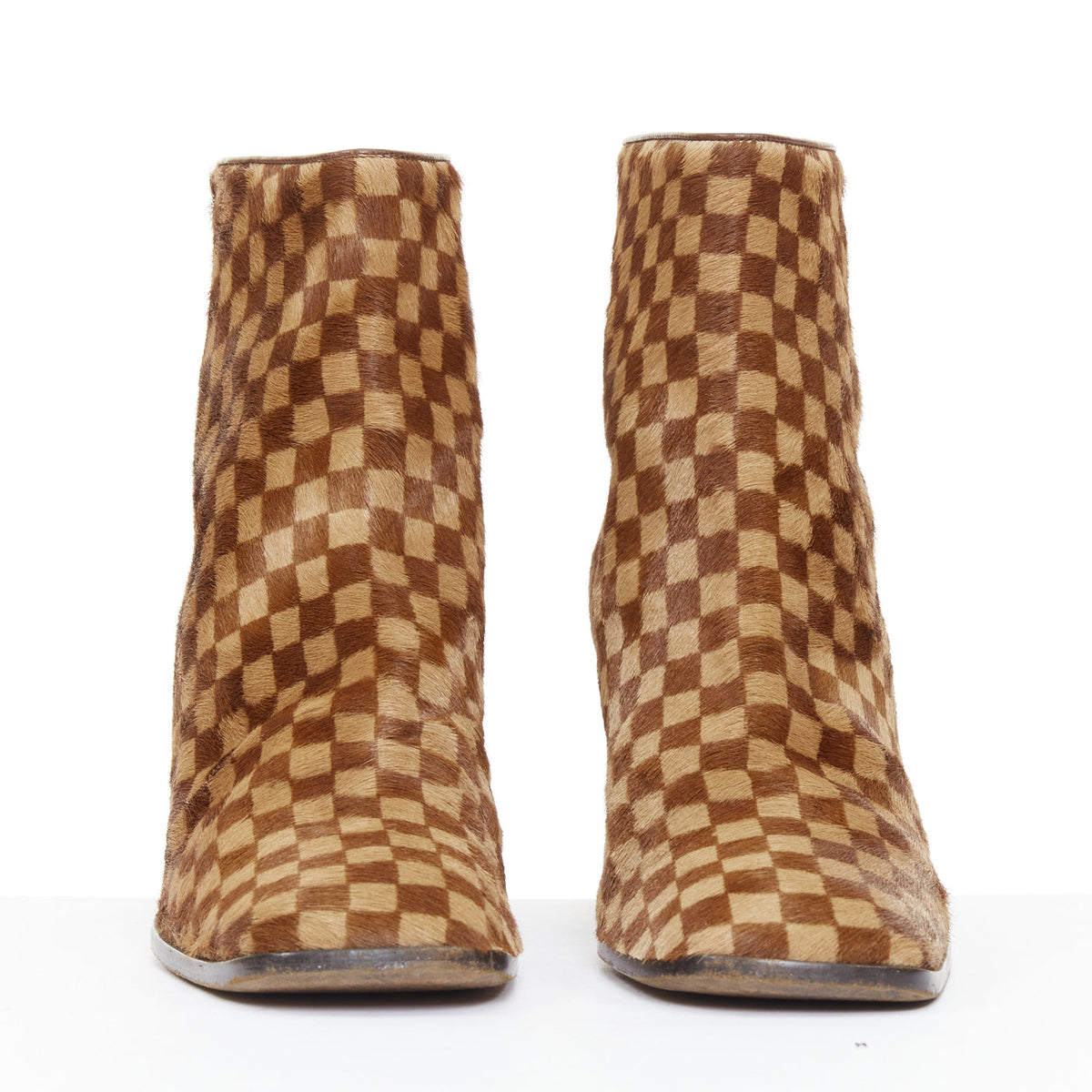 Women's Louis Vuitton Marc Jacobs Damier Sauvage calfhair ankle boots