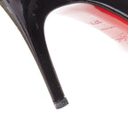 Women's Christian Louboutin You You black patent leather peep toe heels