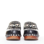 Women's Fendi Hypnoteyes Monster Bag Bug stud brown wooden clog mules