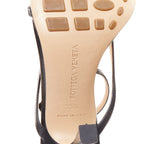 Women's Bottega Veneta Stretch black leather thong ankle strap sandals