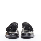 Men's Jimmy Choo Foxley black shiny calf leather rope tassel loafers