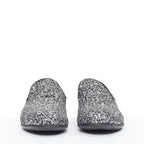 Men's Jimmy Choo Marlo silver coarse glitter almond toe loafers