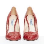 Women's Prada red croc red rocket flame heel pump