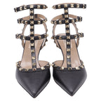 Women's Valentino Garavani Rockstud Caged Pumps in Black Calf Leather