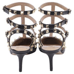 Women's Valentino Garavani Rockstud Caged Pumps in Black Calf Leather