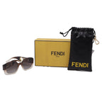 Fendi O'Lock Square-Framed Sunglasses in Brown Acetate
