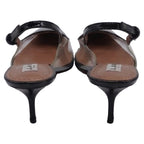 Women's Alaïa Cœur Slingback Pumps in Black PVC