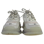 Men's  Balenciaga Triple S Clear Sole Sneakers in White Polyester