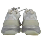 Men's  Balenciaga Triple S Clear Sole Sneakers in White Polyester