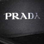 Women's Prada Triangle Logo Loafers in Black Patent Leather