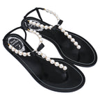 Women's René Caovilla Pearl Embellished Flat Sandals