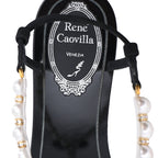 Women's René Caovilla Pearl Embellished Flat Sandals