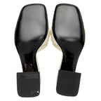 Women's Gucci Leather Chain Logo Signoria Slide Sandals - Size 6.5 / 36.5