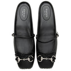Women's Gucci Leather Horsebit Ballet Mules- Size 8.5 / 38.5