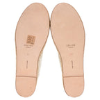 Women's Celine Woven Lace-Up Espadrille Ankle Boots in White Leather