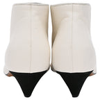 Women's Celine Pointed-Toe Ankle Boots in White Leather