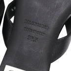 Women's  Balenciaga Square-Toe Kitten-Heel Thong Sandals in Black Leather
