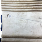 Women's Gucci Moritz GG Slingback Denim Sandals in Blue Cotton