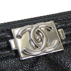 Boy Zip Around Wallet Quilted Caviar Long