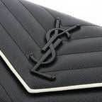 Classic Monogram Flap Wallet Matelasse Chevron Leather Large