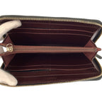 Zip Around Wallet Quilted Caviar Long