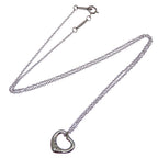 Open Heart Pendant Necklace Platinum 10.5mm