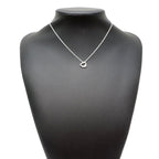 Open Heart Pendant Necklace Platinum 10.5mm
