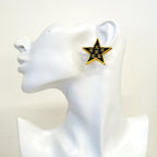 CC Logo Star Clip-On Earrings Metal Gold-Tone Metal
