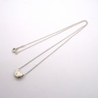 Bean Pendant Necklace Sterling Silver 7.5mm