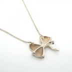 Ribbon Pendant Necklace Sterling Silver