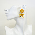 Earrings Gold-Tone Metal