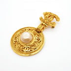 CC Logo Brooch Metal