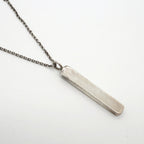Notes Bar Pendant Necklace Sterling Silver with Diamond