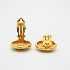 CC Logo Clip-On Earrings Metal Gold-Tone Metal