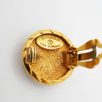 CC Logo Clip-On Earrings Metal Gold-Tone Metal