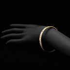 Extra Fun Bangle Bracelet Gold White and Orange